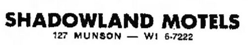 Shadowland Motel - Jul 12 1961 Ad